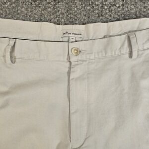 Mens PETER MILLAR Stretch Cotton Chino Shorts Size 40 Tan Golf‎ Casual